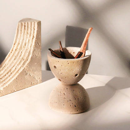 Natural Marble Incense Burner Egg Shape