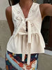 Camisole with Contrast Belt and Square Neckline