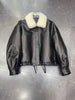 Oil Waxed Women Leather Jacket Black S