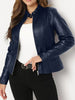 Plus Size Women’s PU Leather Biker Jacket