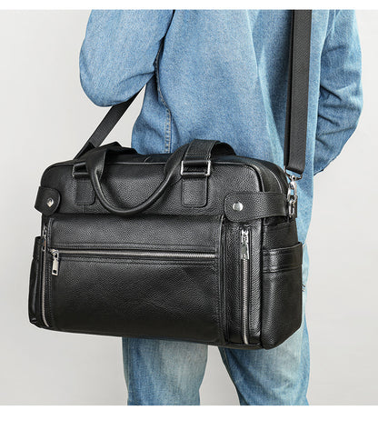 Leather Duffle Bag Large Capacity Travel Weekender