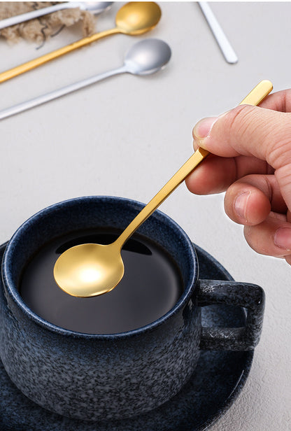 Stainless Steel Round Spoon Coffee Stirring