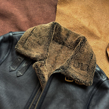 Men’s Real Shearling Bomber Leather Jacket