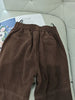 Women Suede Harem Pants High Rise Sheepskin Trousers