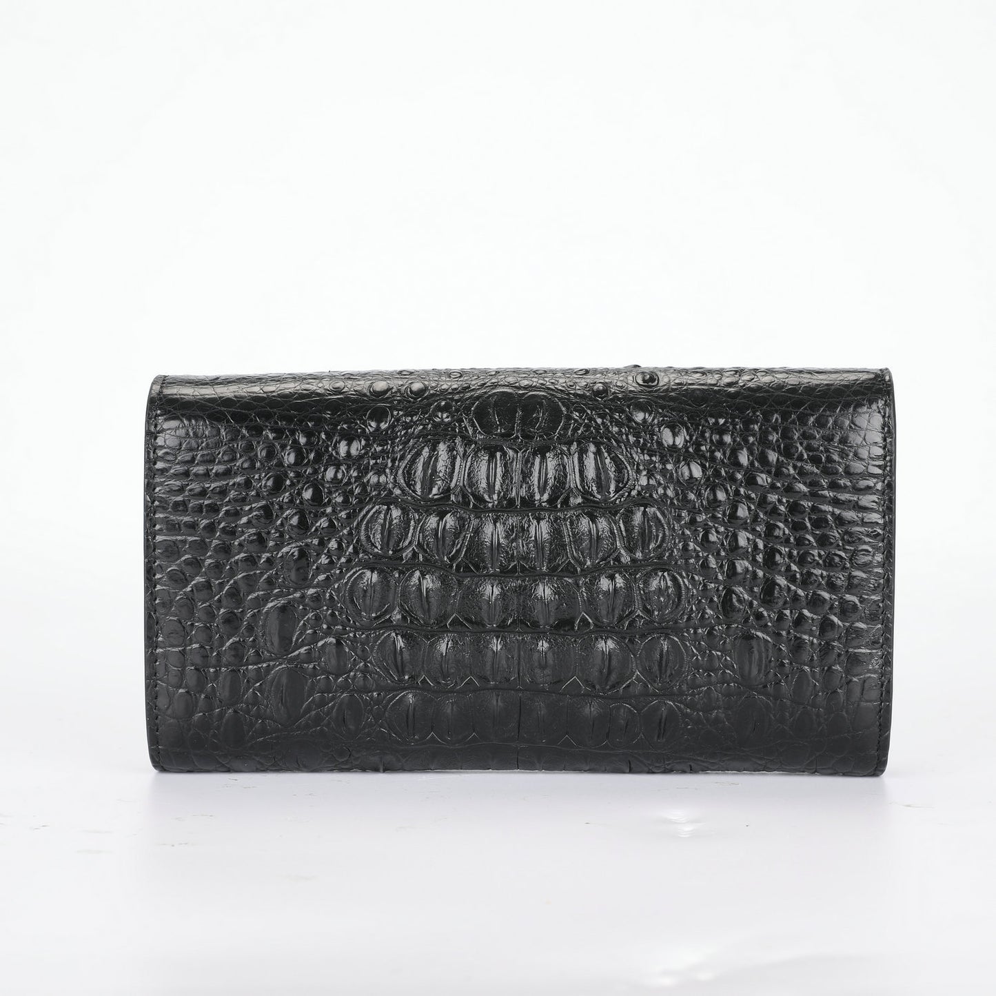 Women Crocodile Leather Wallet Long Clutch Purse