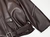 Women Oversized Leather Motorcycle Jacket