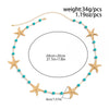 Women’s Gold Starfish Waist Chain with Turquoise Colored Beads