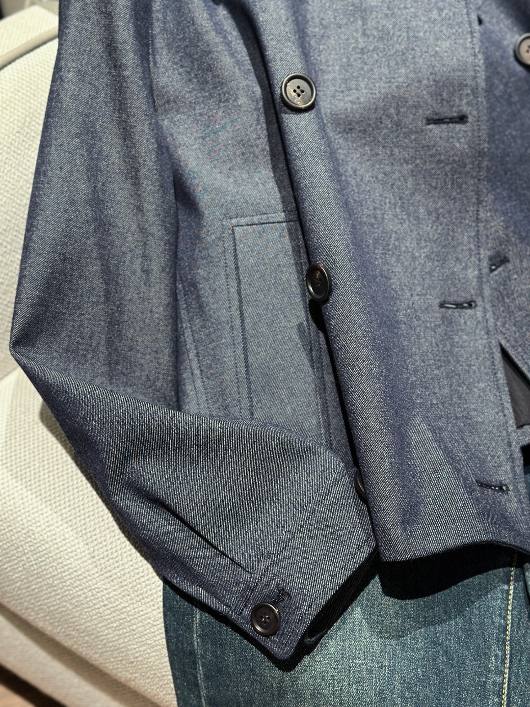 Women Double Breasted Short Wool Coat Mulberry Silk Lined