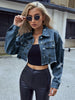 womens cropped denim jacket