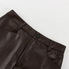Imitation Leather Brown Skirt Tall
