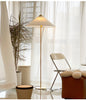 Danish Wabi-Sabi Rattan Floor Lamp Retro Hat Style Standing Light