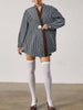 Classic Striped Drop Shoulder Shirts For Ladies