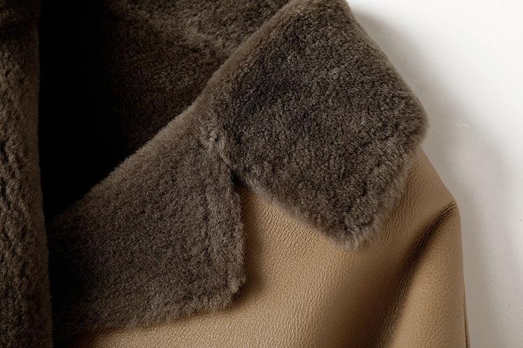 Women Leather Jacket with Merino Wool Interior