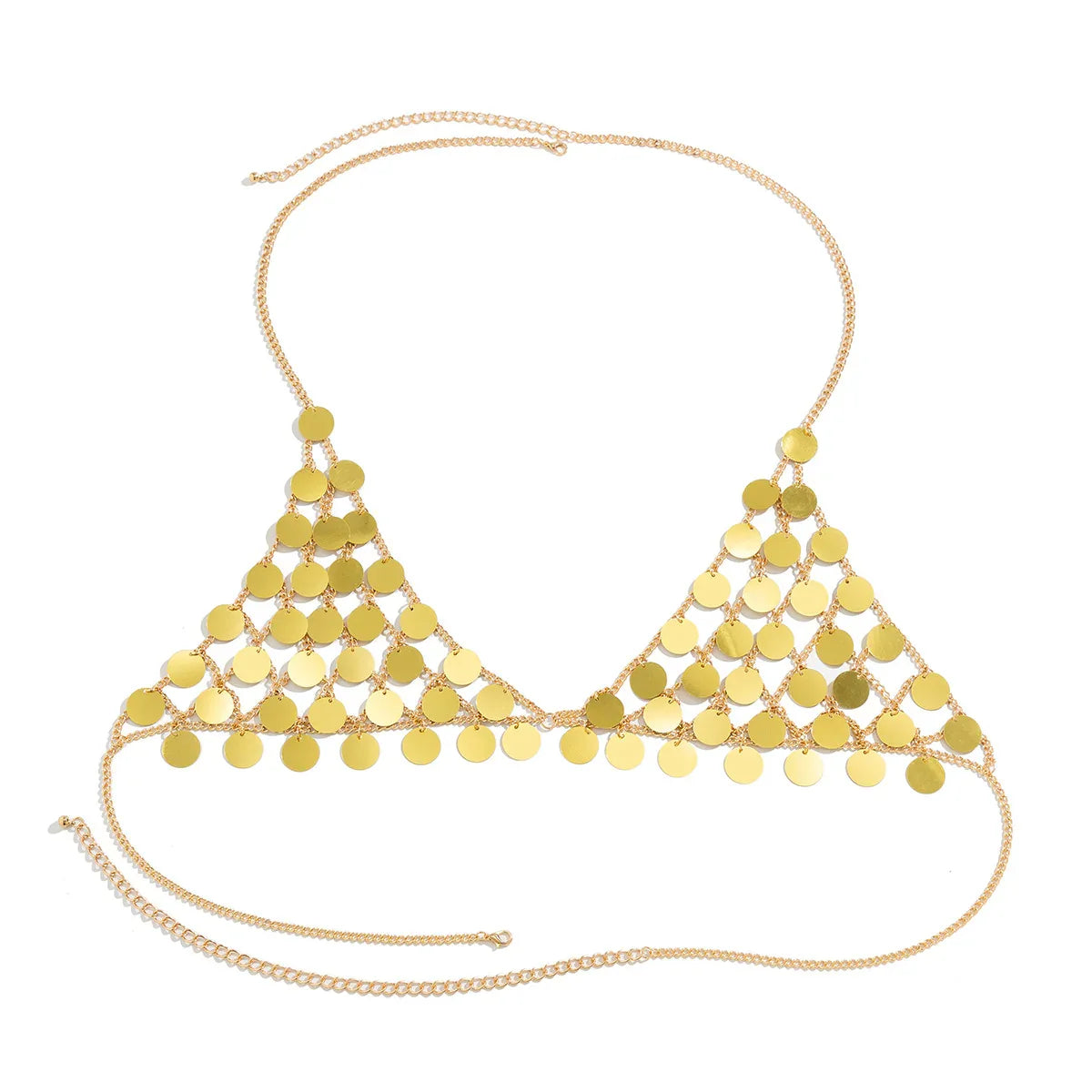 Metal Sequin Star Body Chain Festival Top