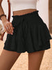 Ruffle Hem Smocked High Waist Skort for Women