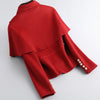 Women Petite Short French Cape Double-Sided Cashmere Coat