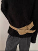 Waist Bag for Women in Faux Suede Wide Belt Style