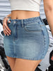 slim womens jean mini skirt