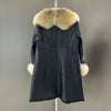 Women’s Sheepskin Leather Coat with Fox Fur Collar And Sleeves