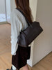 Top-grain cowhide Boston shoulder baguette bag