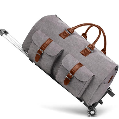 Garment Bag with Wheels for Convertible Suit Travel Storage