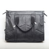 Black Leather Laptop Bag Messenger Shoulder Purse