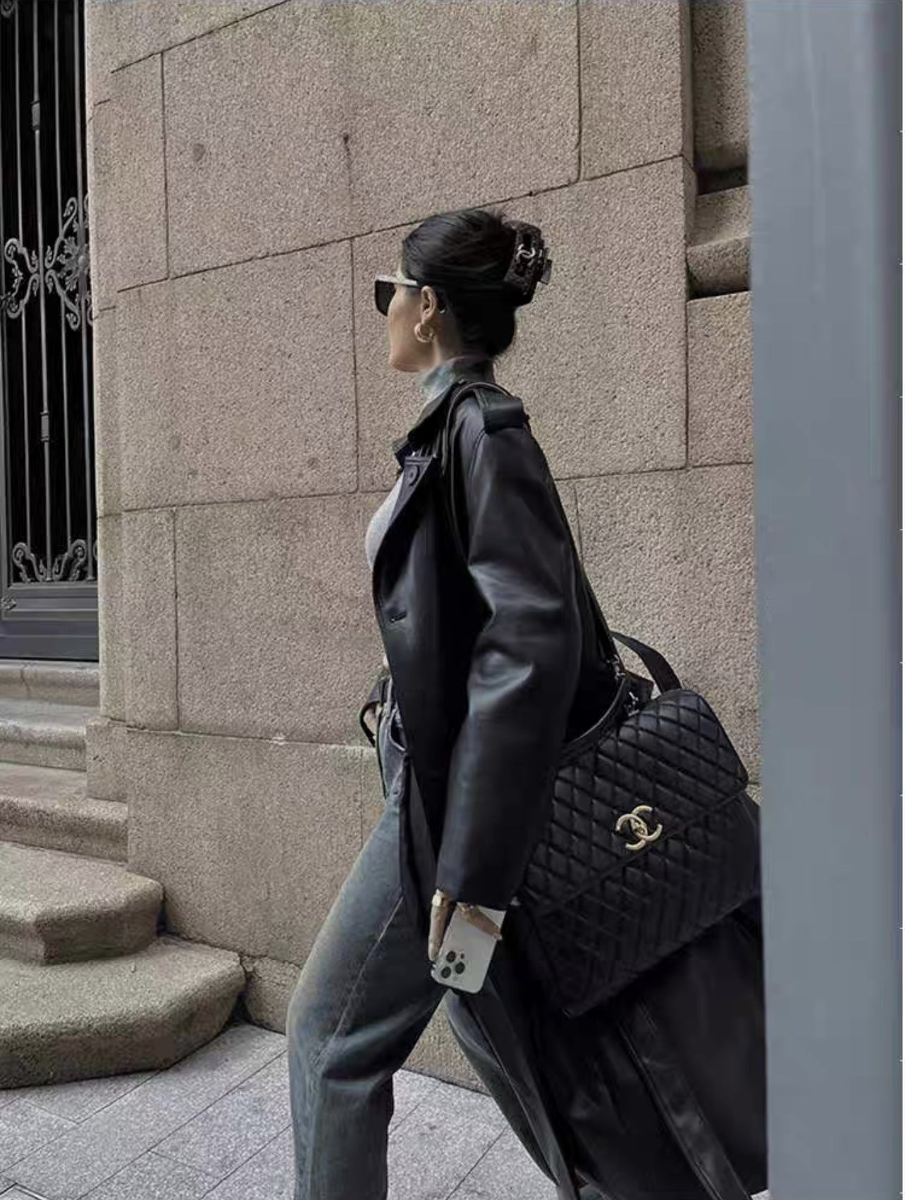 Over the Knee Faux Leather Women Long Coat