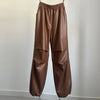 Genuine Sheepskin Leather Jogger Pants 1 S