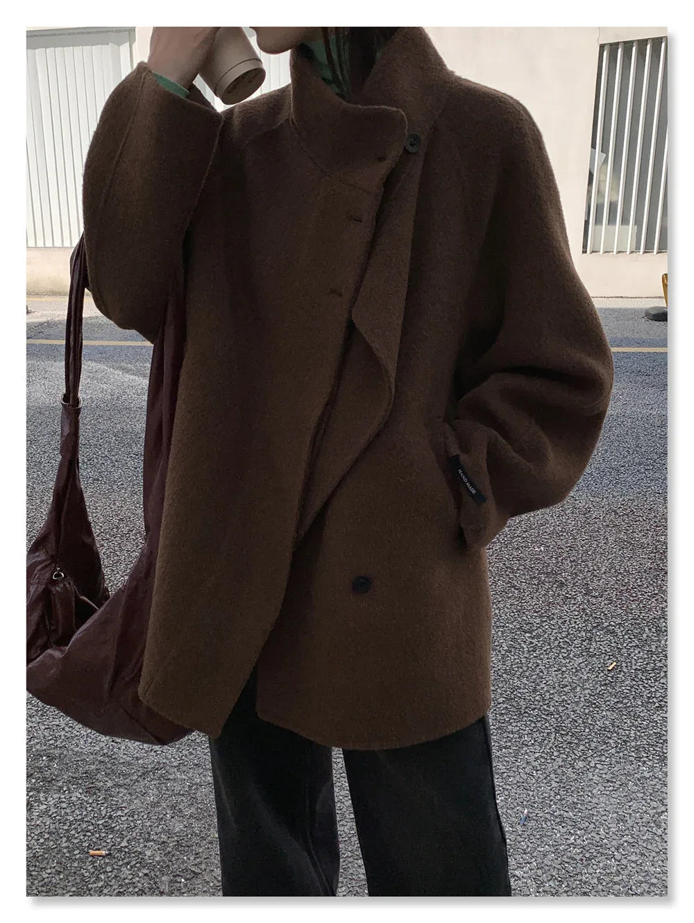 Women’s Maillard Stand-Collar Wool Coat