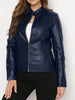 Plus Size Women’s PU Leather Biker Jacket