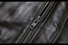 Black Leather Aviator Jacket Mens with Shearling Collar