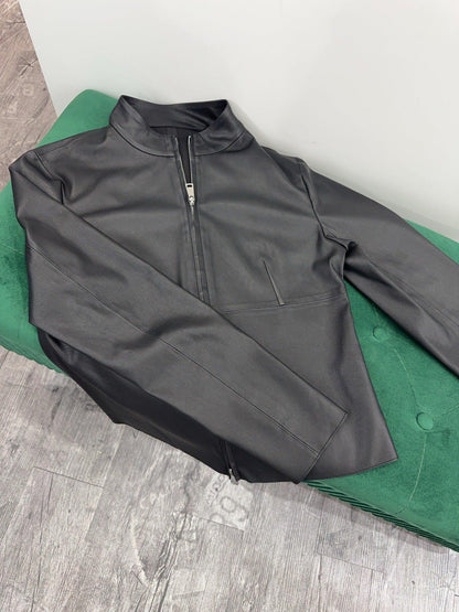 High elasticity leather yoga jacket for women