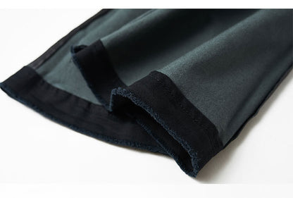 Women’s Leather Capri Pants Cropped Flared with Tassel Hem
