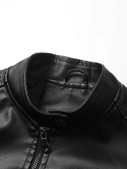 Women’s Faux Pu Leather Biker Jacket