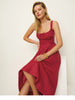 White linen a line midi sundress square neck summer