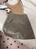 Women Leather Mini Skirt High Waist A-Line with Slit
