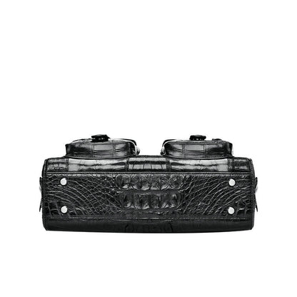 Men’s Siamese Crocodile Leather Handbag