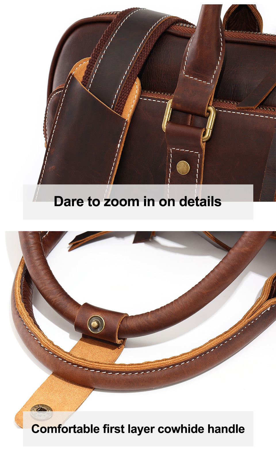 Men’s Leather Shoulder Bag Messenger Briefcase Laptop Bag