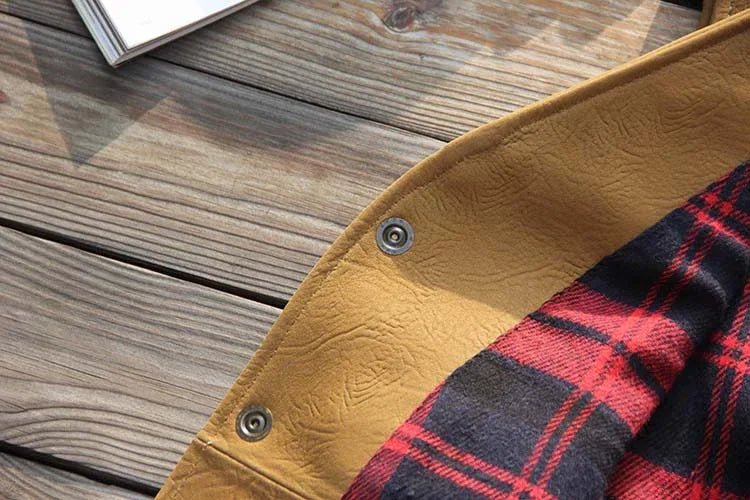 Orange washed vintage leather vest for men