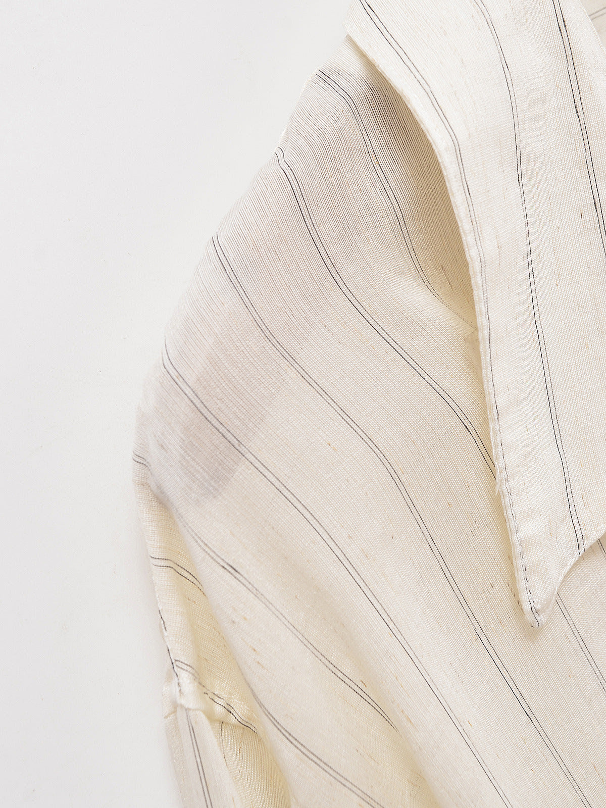 Oversized Striped Long Sleeve Shirt