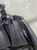 Moto Bomber Women Leather Jacket with Belted Waist