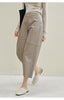 Irregular Cut Leather Wide Leg Pants for Women Cropped Straight Fit