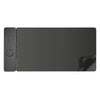 Leather desk pad with magnetic charging side panel