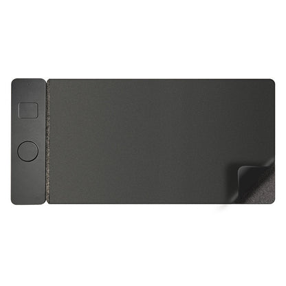 Leather desk pad with magnetic charging side panel