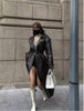 Over the Knee Faux Leather Women Long Coat