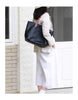 Women’s Genuine Leather Tote Bag With Contrast Handles