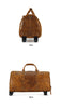 Genuine Leather Trolley Travel Bag Rolling Duffel