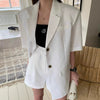 two piece outfits for women shorts and blazer
