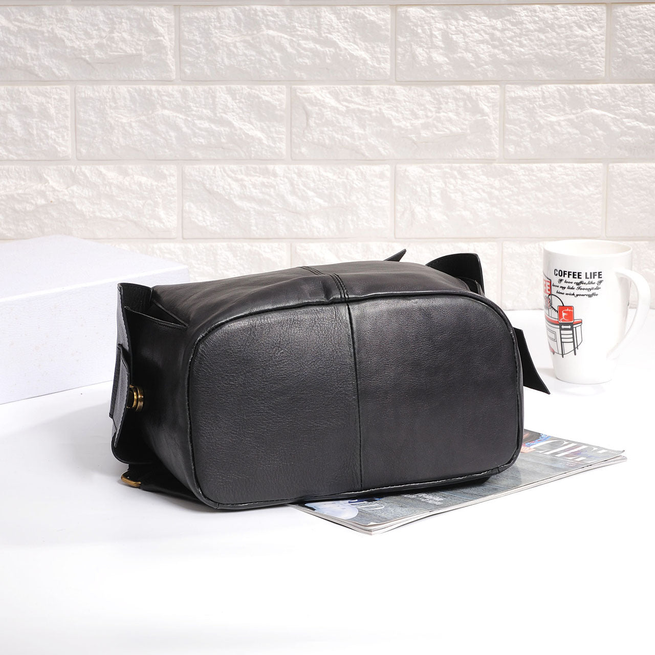 Women Leather Backpack – Large Capacity Cowhide Bag