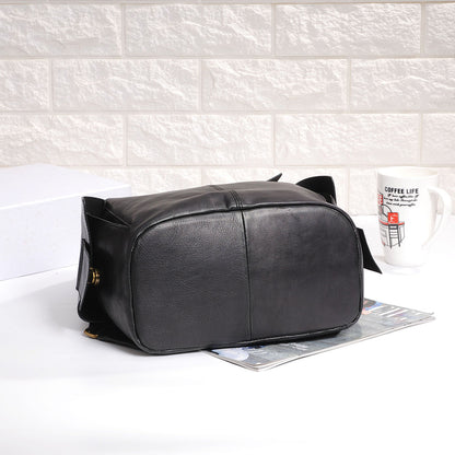 Women Leather Backpack – Large Capacity Cowhide Bag